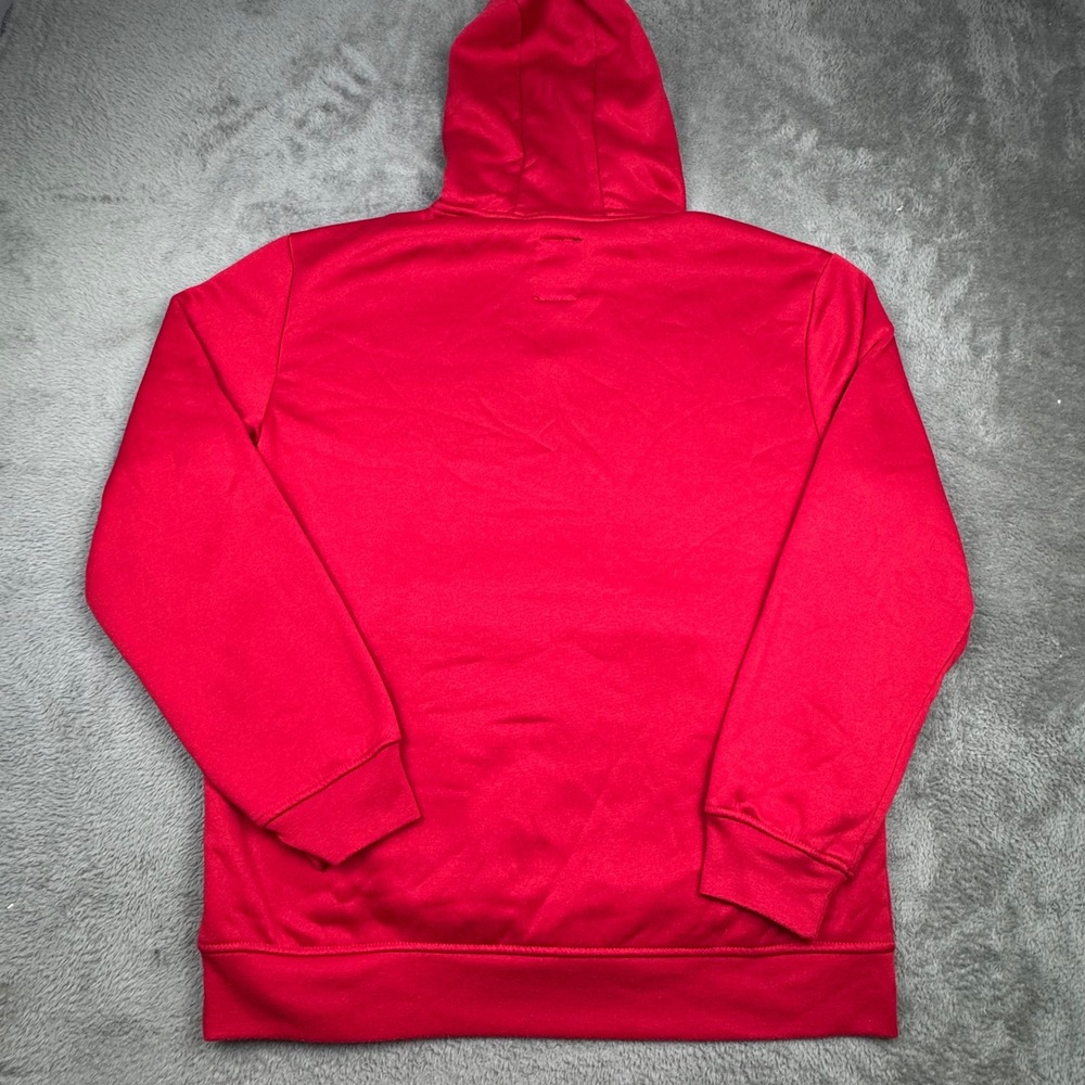 Ecko Unltd Hoodie Mens XL Red Excellent Graphic Logo Tech Fleece Pullover - Picture 3 of 10